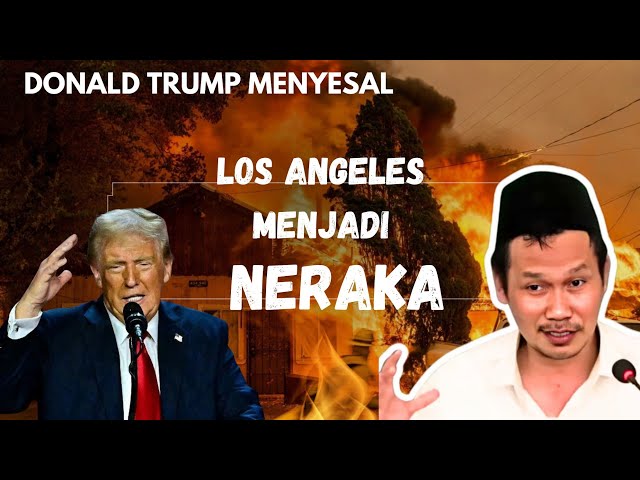 Kebakaran di Amerika Serikat Los Angeles. Lihatlah israel akan seperti itu Menurut gus baha. //