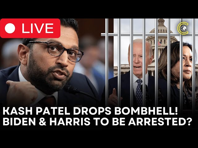 LIVE | Trump’s FBI Pick Kash Patel Drops Bombshell – Arrests of Biden & Harris Possible | CLRCUT