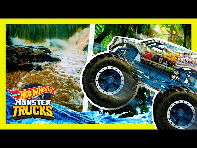 RISKY RIVER RAPIDS RACE! | Monster Trucks | @HotWheels​