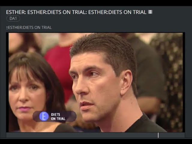 NASH JOCIC TALKS DIET IN ESTHER RANTZEN LIVE BBC SHOW