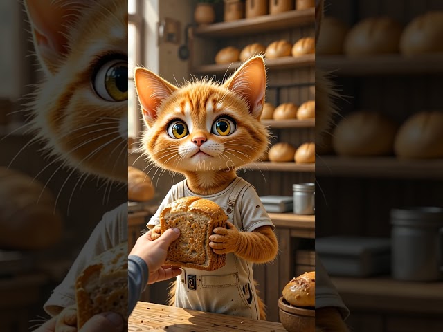 Baking bread #cat #cute #bread #cuteanimals #catlover #milo #aicat #ai