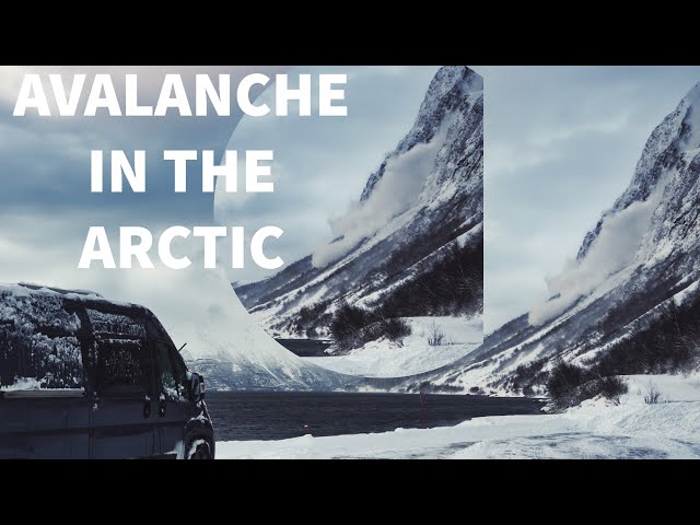 Avalanche by my Winter Van Life Camping Spot in the Arctic after Heavy Snowfall #vanlife #avalanche