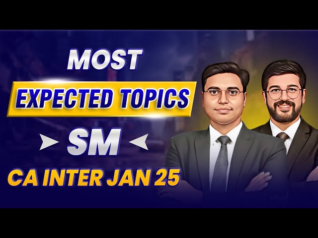 Most Important Topics Strategic Management | CA Inter Jan 25 | CA Inter SM Strategy | ICAI Exams