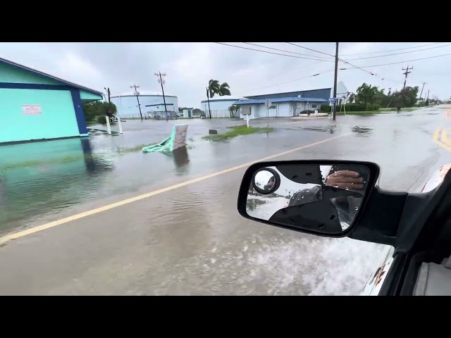 Flood waters on pine island