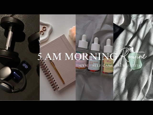 5AM Morning Routine | Gym, New Habits, Work *realistic & productive*