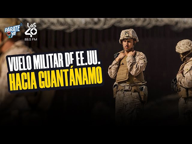 PRIMER VUELO MILITAR DE EE.UU. DESPEGA HACIA LA BAHÍA DE GUANTÁNAMO PARA ENVIAR MIGRANTES