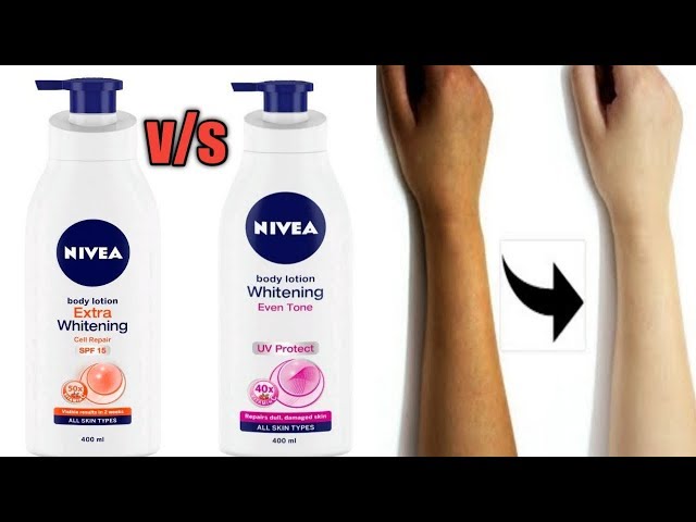 Nivea Extra whitening Body lotion Spf-15 review/nivea whitening bodylotion comparison/skin whitening