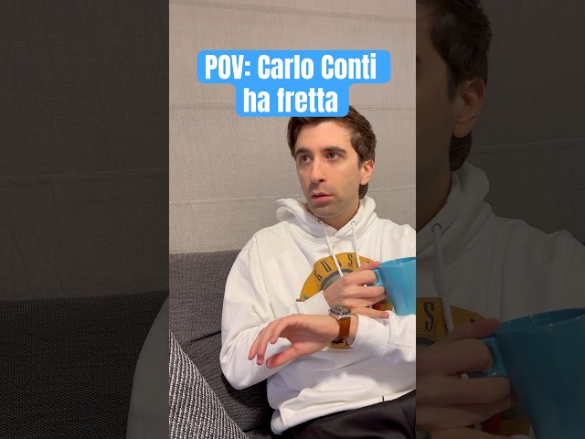 Carlo Conti ha fretta ⏰ #sanremo2025 #parodia #festivaldisanremo