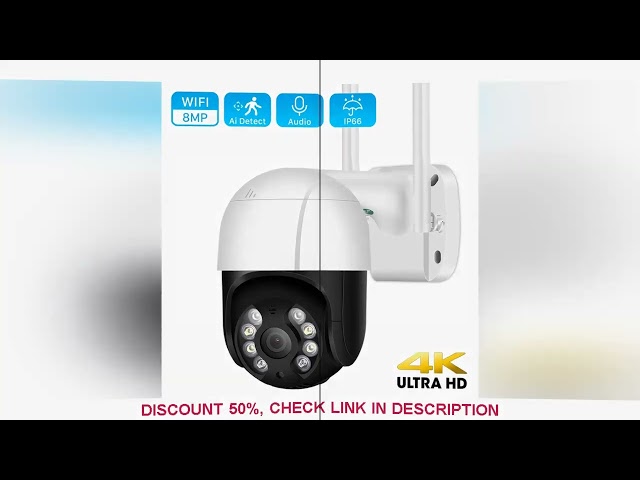 4K 8MP 5X Zoom PTZ Camera IP Outdoor WiFi Camera HD 5MP 3MP Auto Tracking Video Surveillance CCTV Se