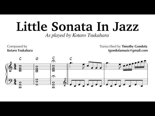 Kotaro Tsukahara plays Little Sonata In Jazz