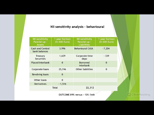 Interest Rate Risk in the Banking Book - case study 2