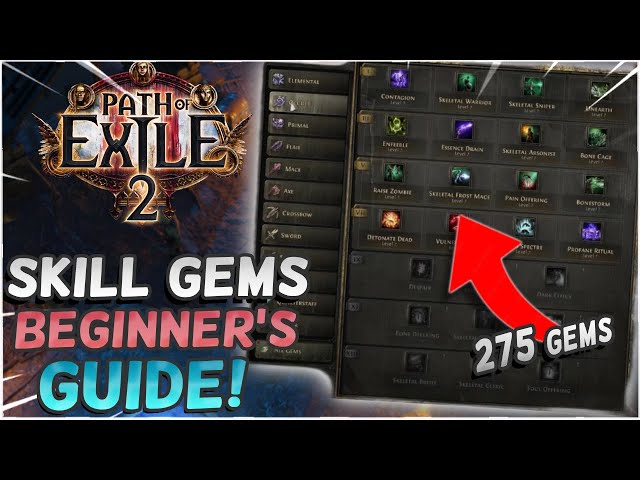 How SKILL GEMS WORK in Path of Exile 2 Beginners Guide!