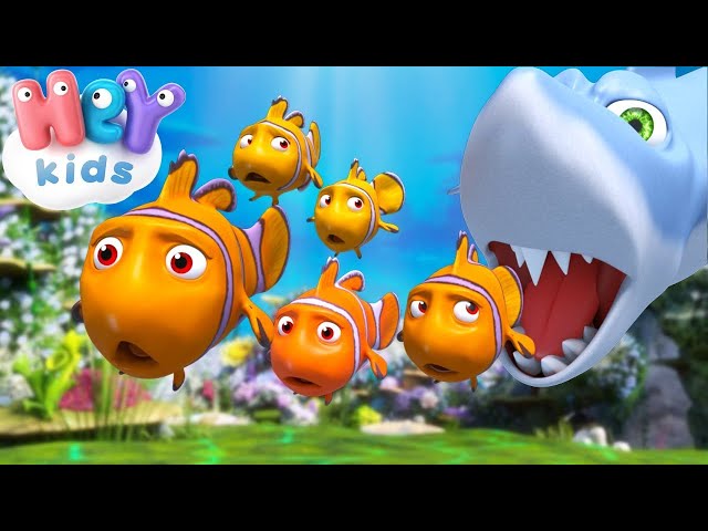 Five Little Fishies 🐠 Counting & Numbers Songs for Toddlers | HeyKids - Nursery Rhymes