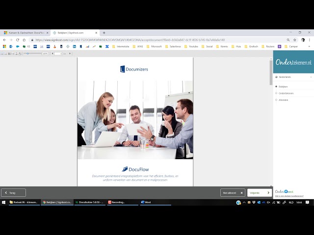 Demo van DocuFlow i.c.m. Dynamics365 for sales i.c.m. SharePoint