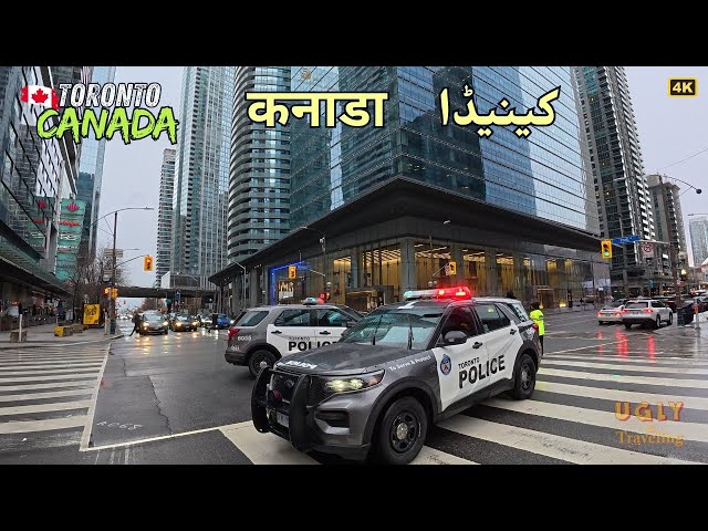 Winter Walk in Downtown Toronto | CN Tower to Union Station in 4K Urdu vlogs