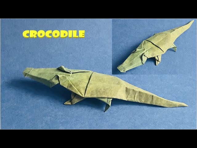 How to make an easy origami crocodile, step by step tutorial