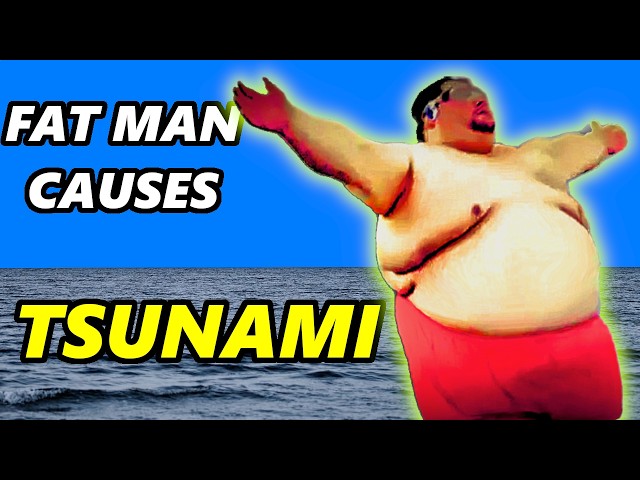 Fat man is jumping in the pool... Tsunami!!!