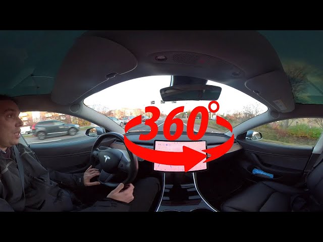 Watch in 360° view riding my Tesla Model 3