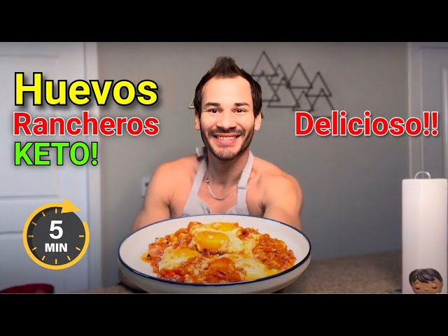 🔥 Huevos Rancheros Keto en 5 Minutos | Desayuno Saludable y Bajo en Carbohidratos 🥑🍳