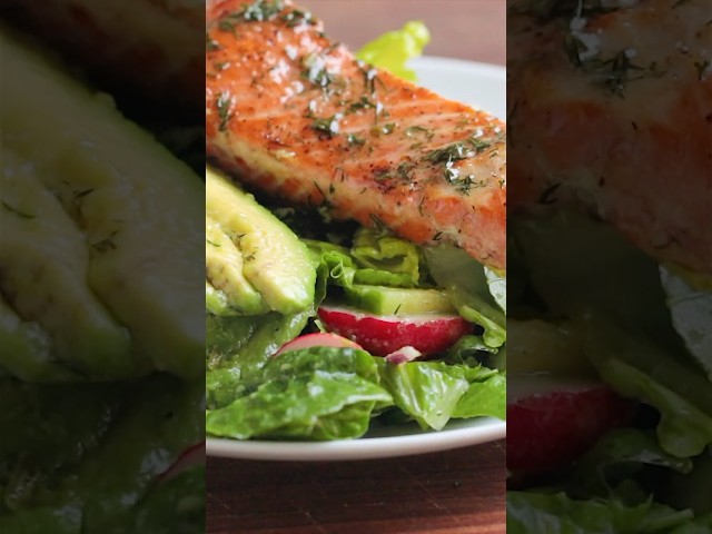 Avocado Salmon Salad | Healthy and Delicious! #shorts