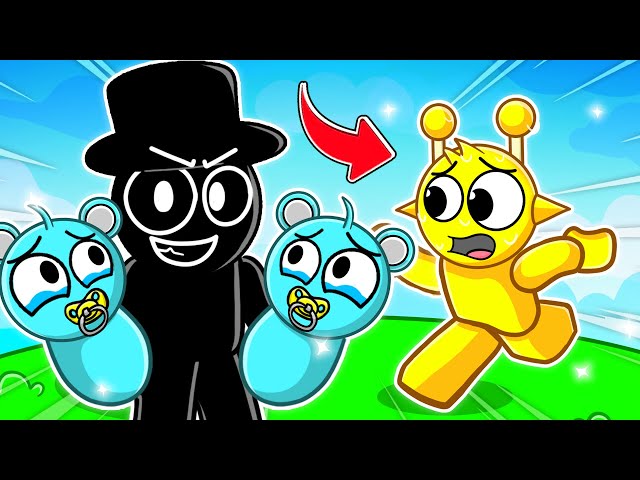 Mr.Black STOLE SKY'S TWINS In Roblox... (Sprunki)