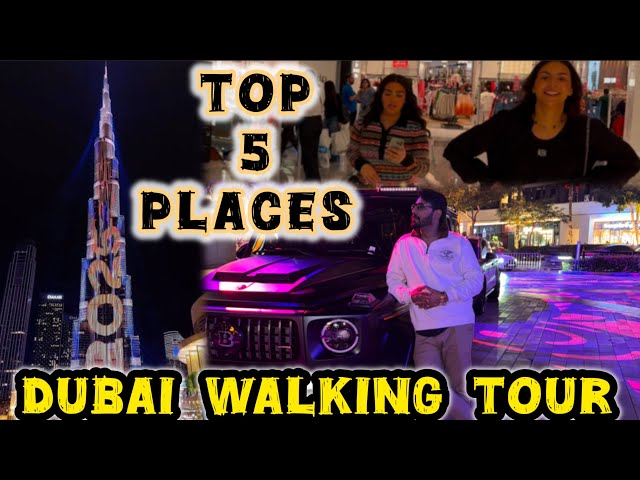 Dubai🇦🇪 2025 Dubai Walking Tour 4k Amazing City Center Burj khalifa, Down Town 5 Top Places of Dubai