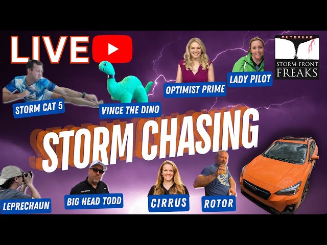 LIVE STORM CHASING WITH VINCE THE DINO - Chase Day V - June 1, 2024