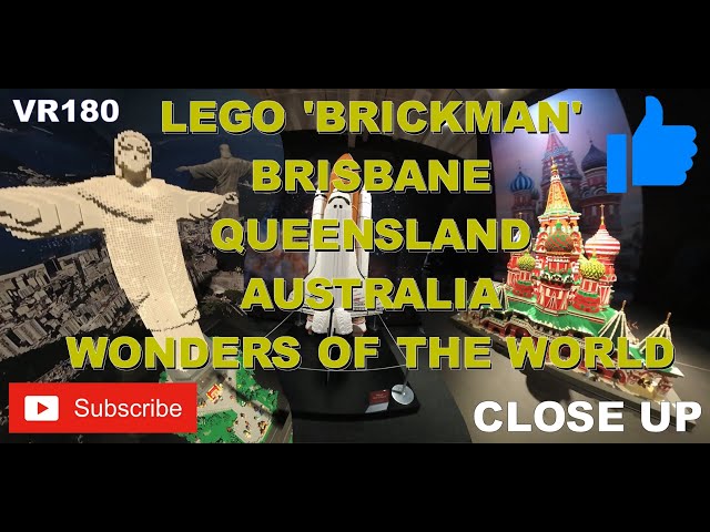 VR180 3D Stereoscopic closeup of the Lego exhibit in "Wonders of the World' in the Brisbane Museum