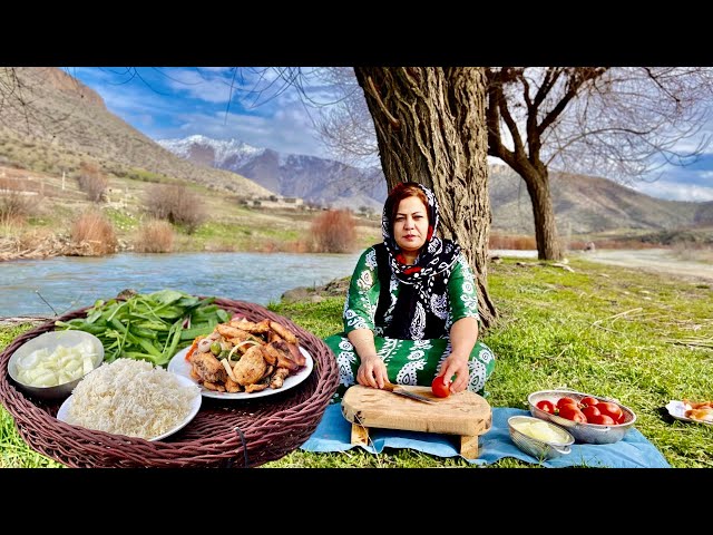 COOKING FRIED CHICKEN IN NATURE |VILLAGE LIFE STYLE|zagros village