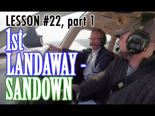 Flying lesson #22, part 1 - 1st landaway, Sandown, Isle of Wight - 360° VR