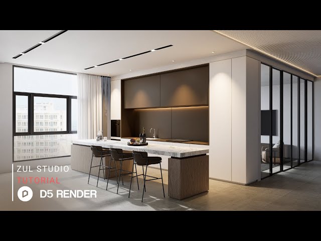 D5 Render realistic interior rendering tutorial | Pantry 130