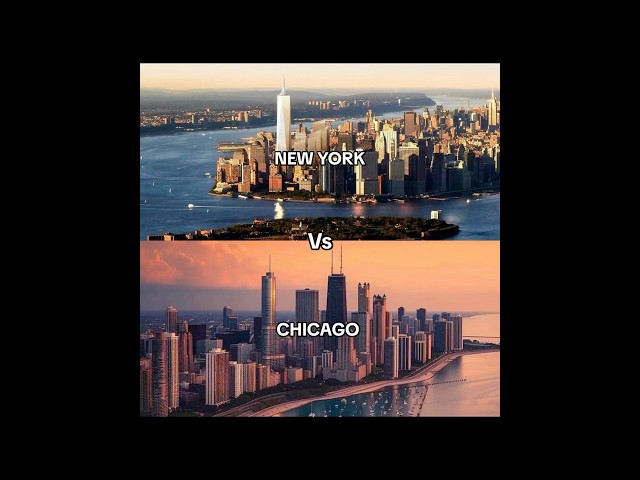 NEW YORK CITY vs CHICAGO #music #flag #map #chicago #nyc #shorts #youtubeshorts #travel  #history