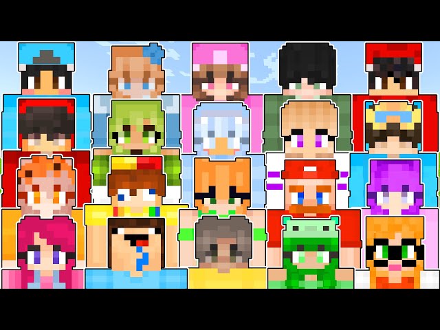 Omz and Roxy x Cash and Nico x Johnny and Marty with Crazy Fan Girls in Minecraft