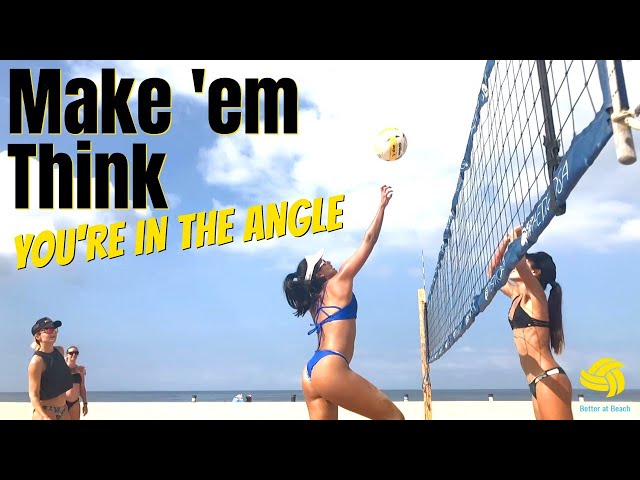 Beach Volleyball Drill | 4 Block | How to Make the Hitter Hit to You!