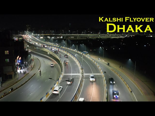 Dhaka City | Beautiful Kalshi Flyover Night View | Drone View | Raid Vlogs