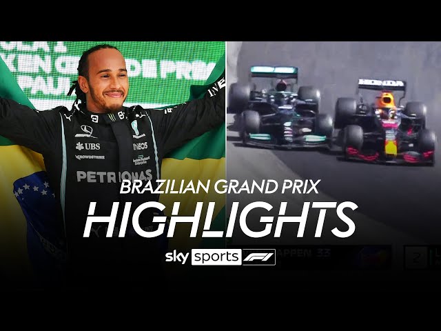 HIGHLIGHTS! Lewis Hamilton passes Max Verstappen for big win after epic comeback | Brazilian GP