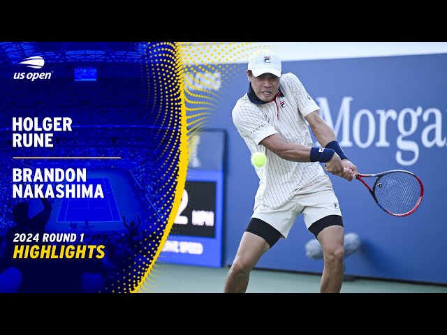 Holger Rune vs. Brandon Nakashima Highlights | 2024 US Open Round 1