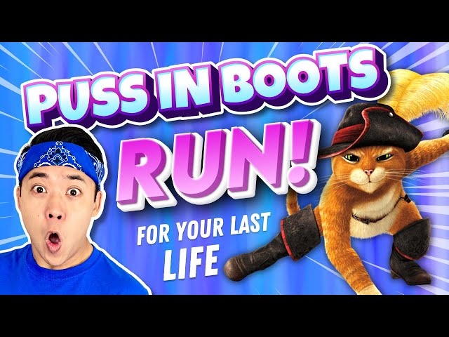 😼 PUSS IN BOOTS The Last Wish 🌟 Brain Break | Run + Tiles Hop! | GoNoodle inspired