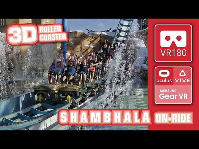 VR180 extreme VR Roller Coaster Shambhala 3D | VR 360 onride POV | PortAventura montaña rusa Oculus