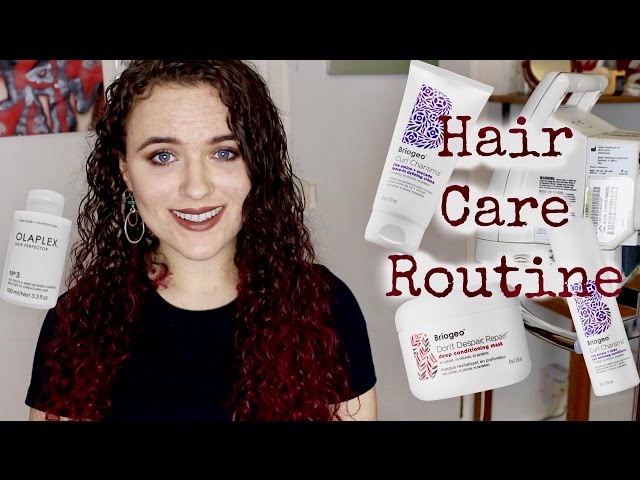 Color Treated Curly Hair Routine Ft  Olaplex, Briogeo, and DevaCurl (withcaptions) || Such A Claire