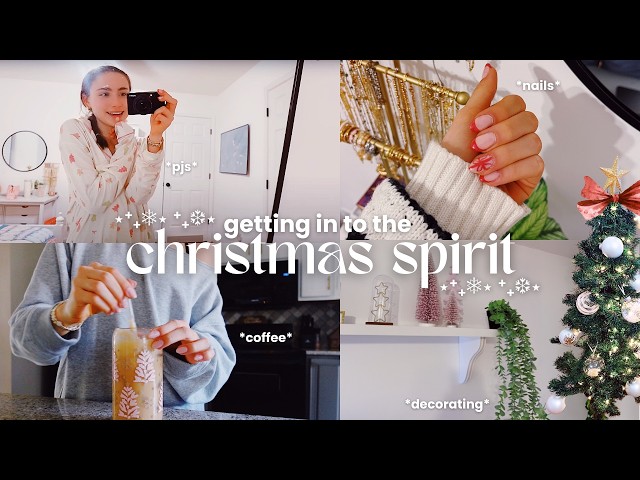 getting in to the christmas spirit *decorating, nails, coffee* *vlogmas day 2*