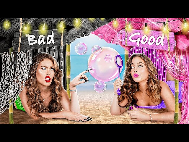 Good vs Bad Twin Secret Rooms!