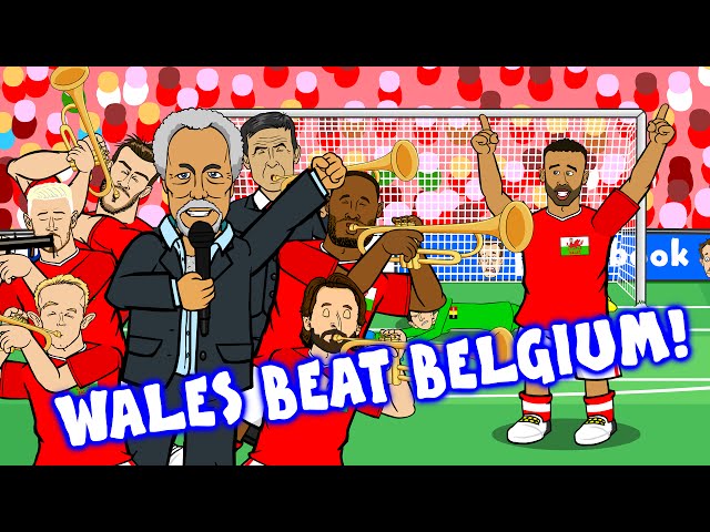 Wales vs Belgium by TOM JONES! (3-1 Euro 2016 Quarter Final)(Robson-Kanu Cruyff goal Vokes Williams)