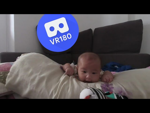 [VR180 5.7k] Baby Riley tummy time @ 3m13d | Apple Vision Pro Meta Oculus Vuze XR Virtual Reality