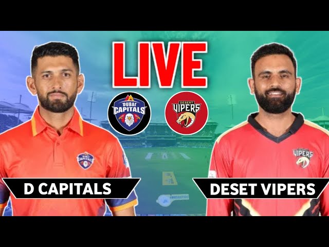 Desert Vipers vs Dubai Capitals, 30th Match | Live Match Today Hindi Commentary