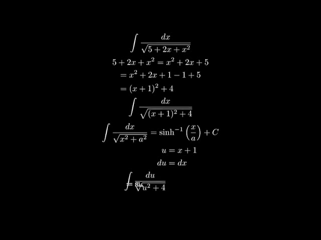 Q24. What is the integral of 1 / √(5 + 2x + x²)? 🤔