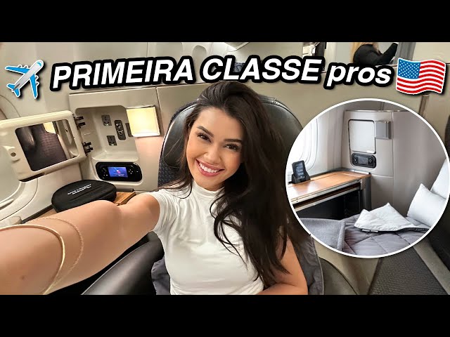 VIAJANDO DE PRIMEIRA CLASSE PARA OS EUA (American Airlines)