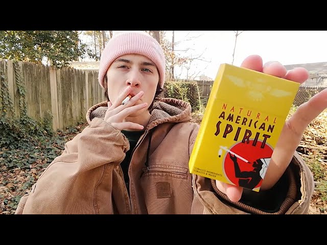 Smoking a Yellow American Spirit Cigarette - Review