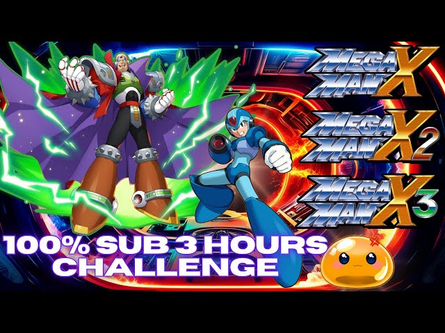 【Mega Man X Trilogy】100% Completion – Can I Beat All 3 Games Under 3 Hours?