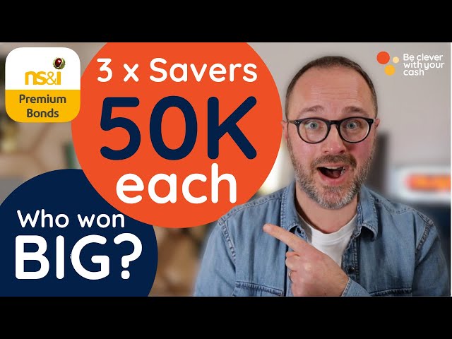 Premium Bonds winnings compared (3 x £50k saved for a year)